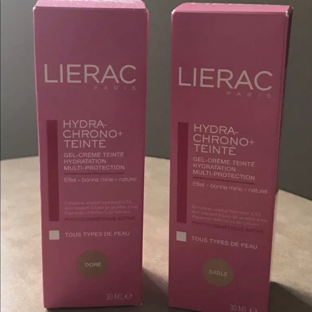 NIB 2 Lierac Hydra-Chrono Tinted Cream-Gel,